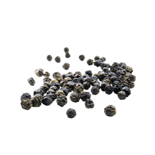 schwebende schwarze Pfefferkörner