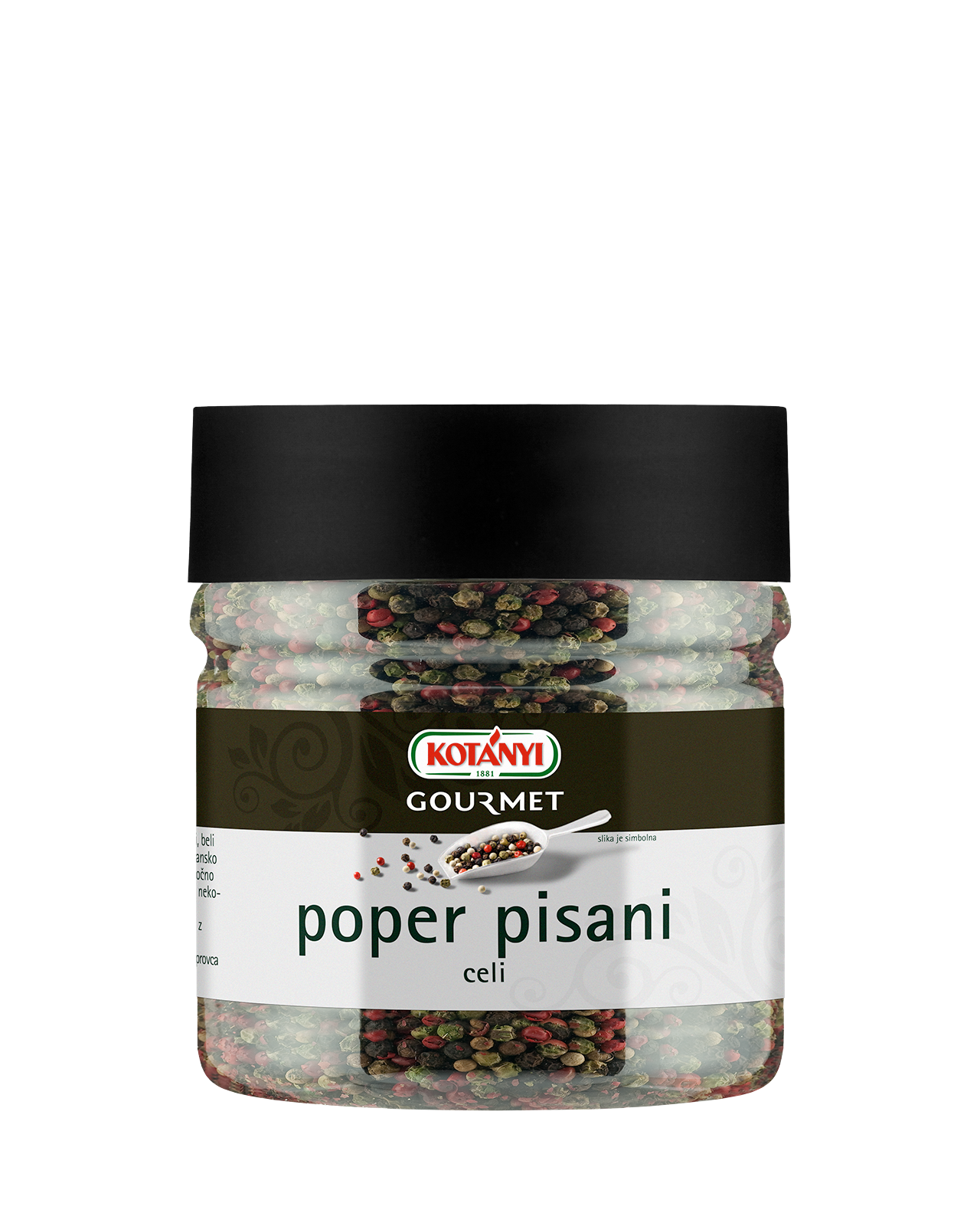 73430601 Kotanyi Poper Pisani Celi B2b Jar 400ccm